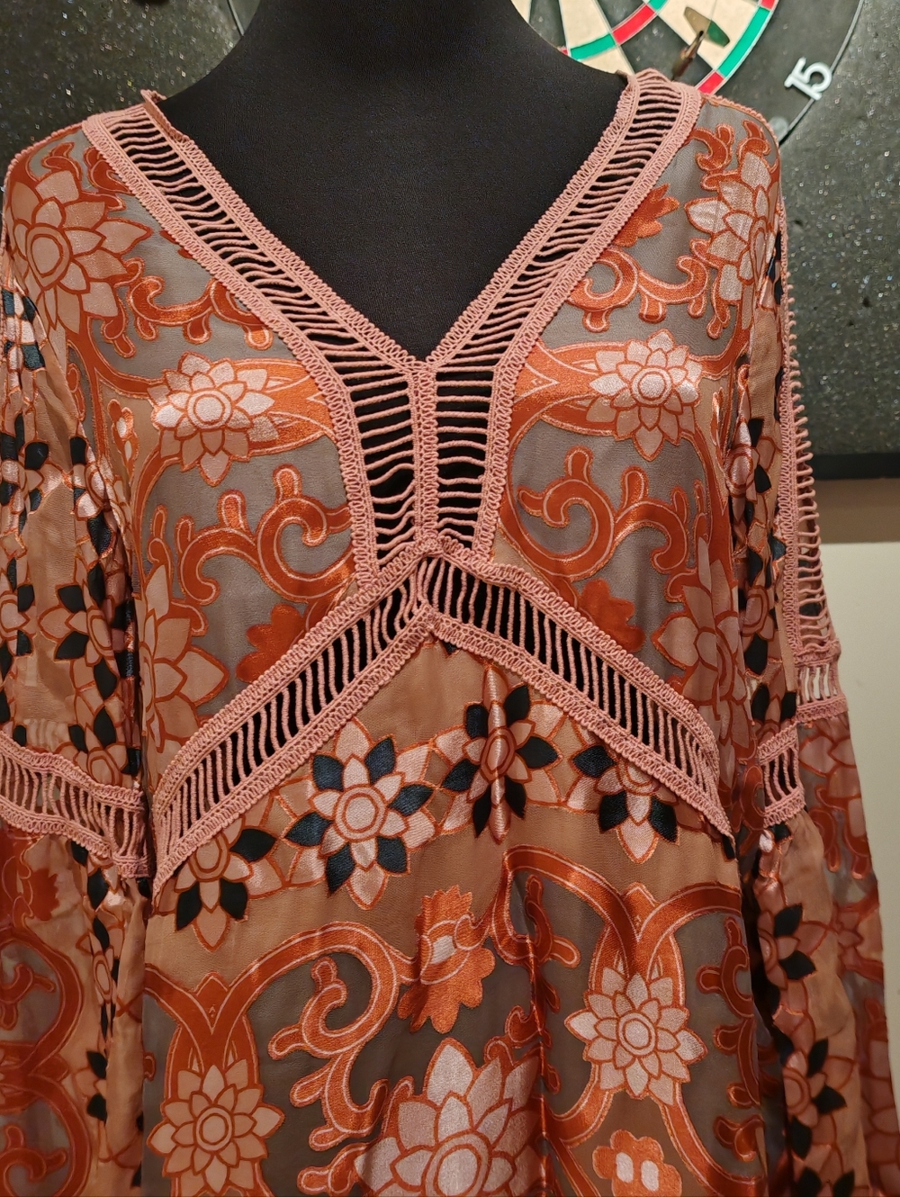 For Love & Lemons Juliet Dress - Maroon, sz Small 0185 - Picture 17 of 17